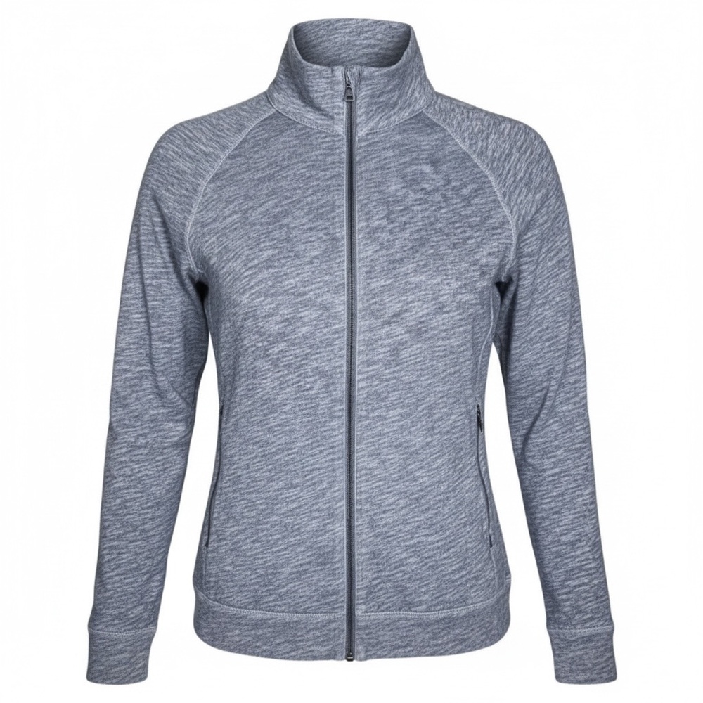 Vince 100% Cotton Lightweight Full Zip Jacket Size S Heather Blue Lined